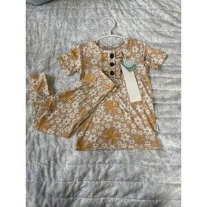 Gigi And Max NWT 2T 3T Kids Sunshine Daisy Pajama Set Pants Shirt  Bamboo Soft